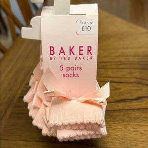 Ted Baker Soft Pink Baby Socks Set Newborn